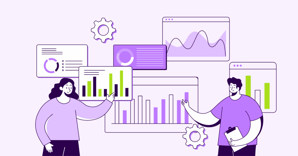 Clean data visualization showing HR trends with simple charts