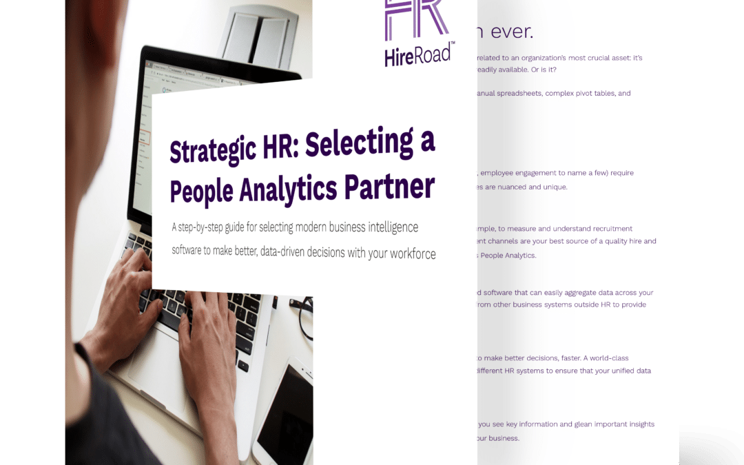 Strategic HR: Selecting a People Analytics Partner eBook cover