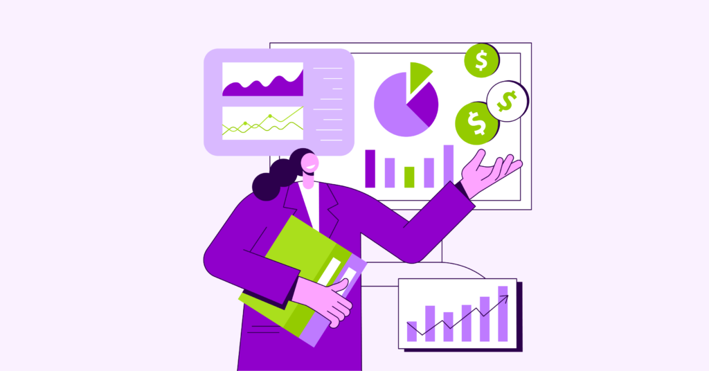HR Analytics ROI abstract concept vector illustration