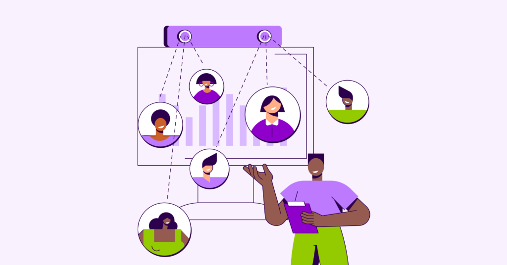 People counter system abstract concept vector illustration